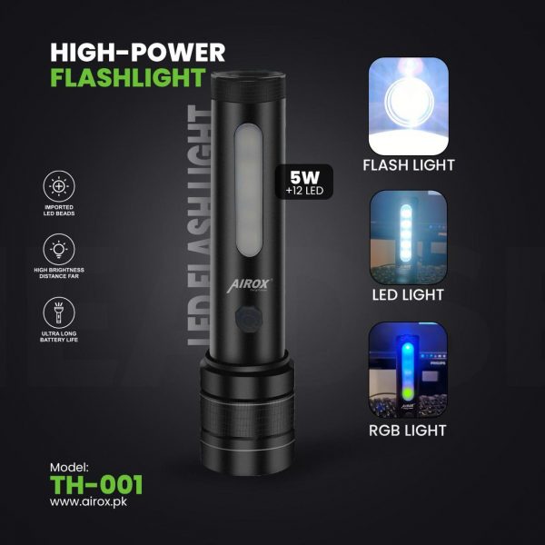 TH001 LED Rechargeable HighPower Flashlight