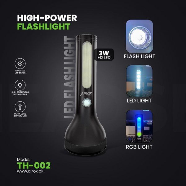 TH002 LED Rechargeable HighPower Flashlight